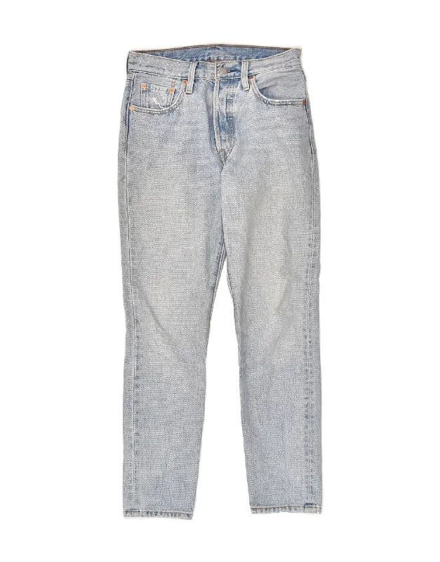 LEVI'S Womens Tapered Jeans UK 10 Small W28 L27 Blue Stylish Slim Fit Denim