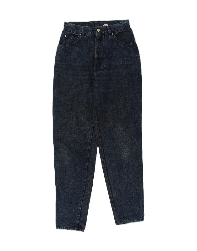 LEVI'S Womens Tapered Jeans US 9 Medium W28 L31 Navy Blue Cotton Comfortable Distressed Straight-Leg Jeans