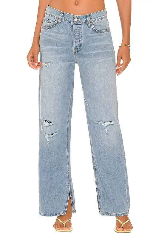 Liya Low Rise Boyfriend Jeans In Solana Fashionable White Denim Jeans