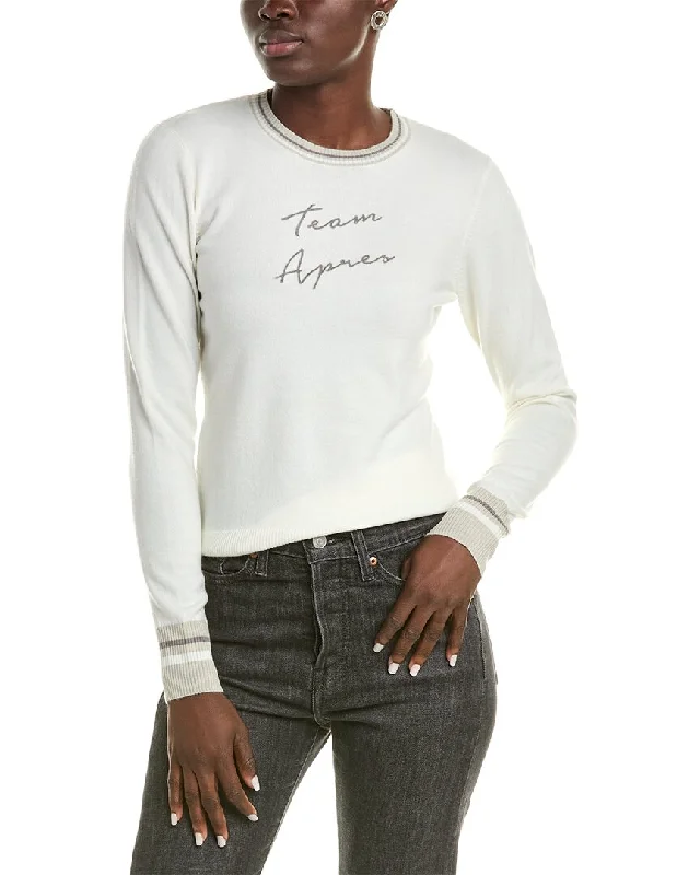 Meister x Fera Team Apres Wool-Blend Sweater Beaded Sweater Sequined Faux Fur