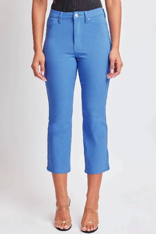 Missy High-Rise Hyperstretch Wide Leg Jeans In Blue Bay Comfortable Straight-Legged Denim