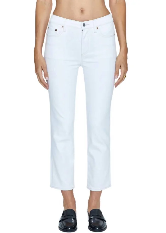 Monroe Crop Jeans In Le Blanc Stylish Slim Fit Denim