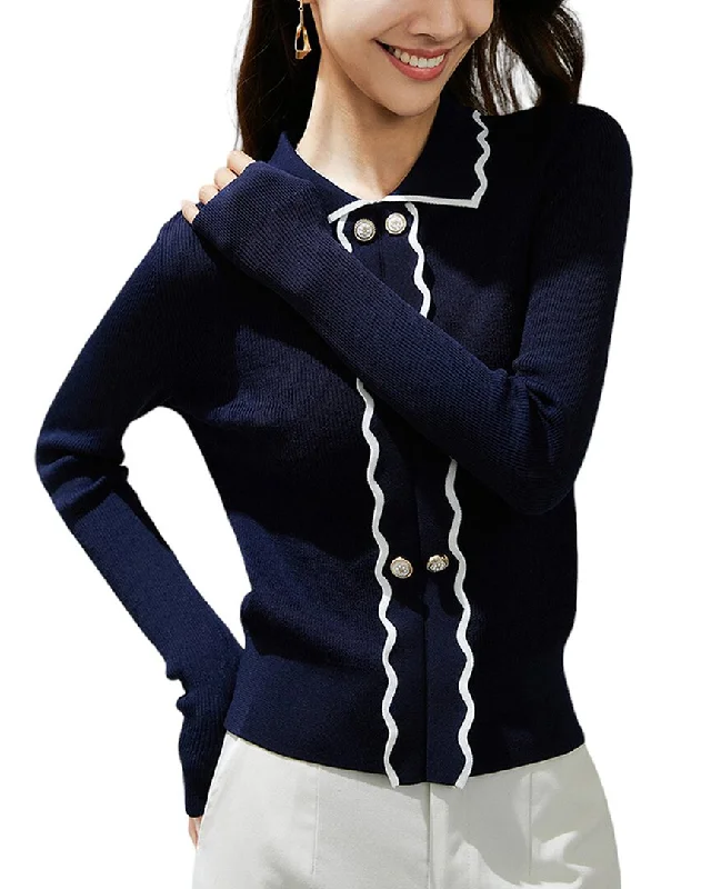 ONEBUYE Sweater Chenille Brocade Lace