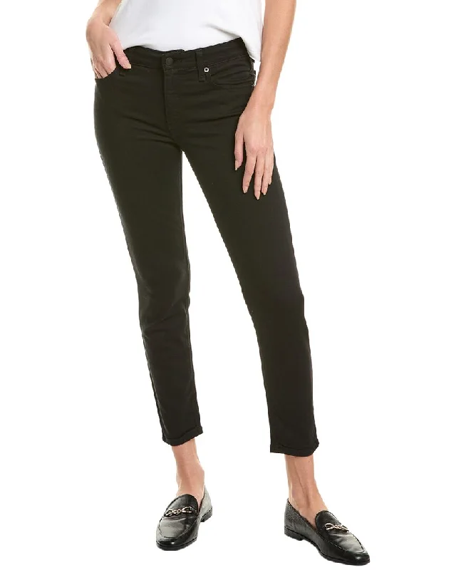rag & bone Carrie Black Ankle Skinny Jean Comfortable Folded Hem Jeans