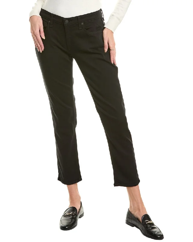 rag & bone Dylan Black Low-Rise Slim Boyfriend Jean Fashionable Slouchy Fit Jeans