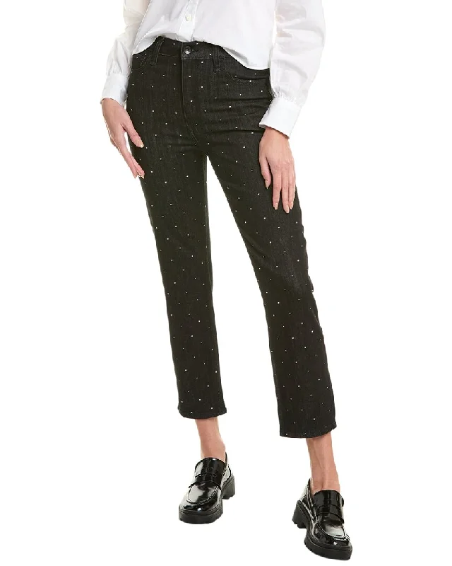 rag & bone Fern Black Dot High-Rise Slim Jean Chic Ripped Jeans