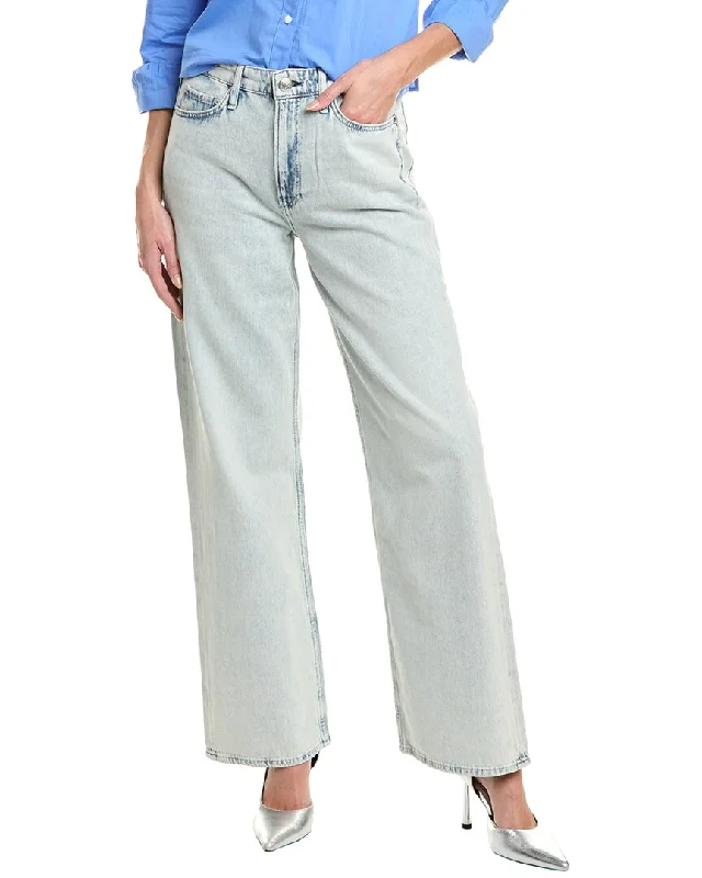 rag & bone Logan Icefall Wide Leg Jean Stylish Bootcut Denim Jeans