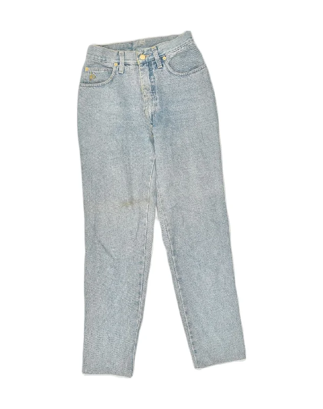 ROCCOBAROCCO Womens Slim Jeans W27 L27 Blue Cotton Cozy Wide-Legged Jeans