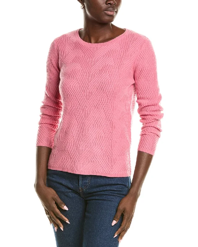 sofiacashmere Trellis Cable Cashmere Sweater Soft Cozy Warm
