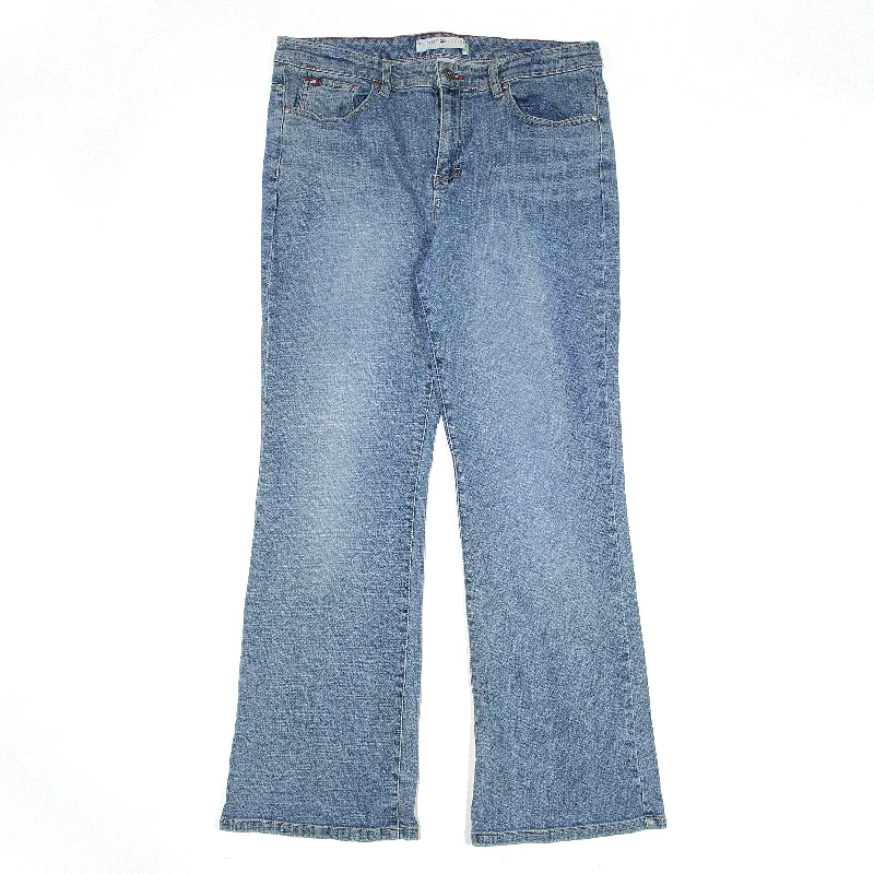 TOMMY HILFIGER Jeans Blue Denim Regular Bootcut Womens W32 L30 Comfortable Jogger Style Jeans