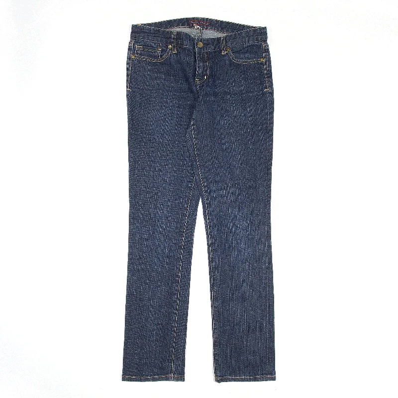 TOMMY HILFIGER Jeans Blue Denim Slim Straight Womens W20 L30 Trendy Classic Fit Jeans