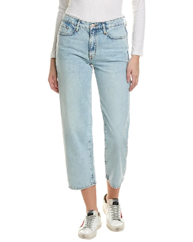 Triarchy Kelly Spring Indigo Cropped Straight Jean Trendy Layered Pocket Jeans