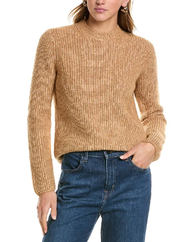 Vince Shaker Rib Wool & Alpaca-Blend Sweater Spandex Rayon Corduroy