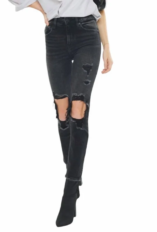 Women's Braden Jeans In Black Trendy Plus Size Jeans