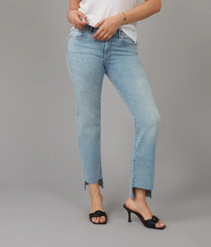 Women's JASPER-TD Mid Rise Straight Jeans Fashionable Cropped Denim Jeans