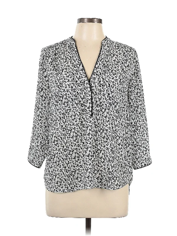 3/4 Sleeve Blouse Chic Wrap Blouse