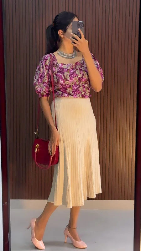 Aeve Skirt And Top Combo cashmere skirt fine