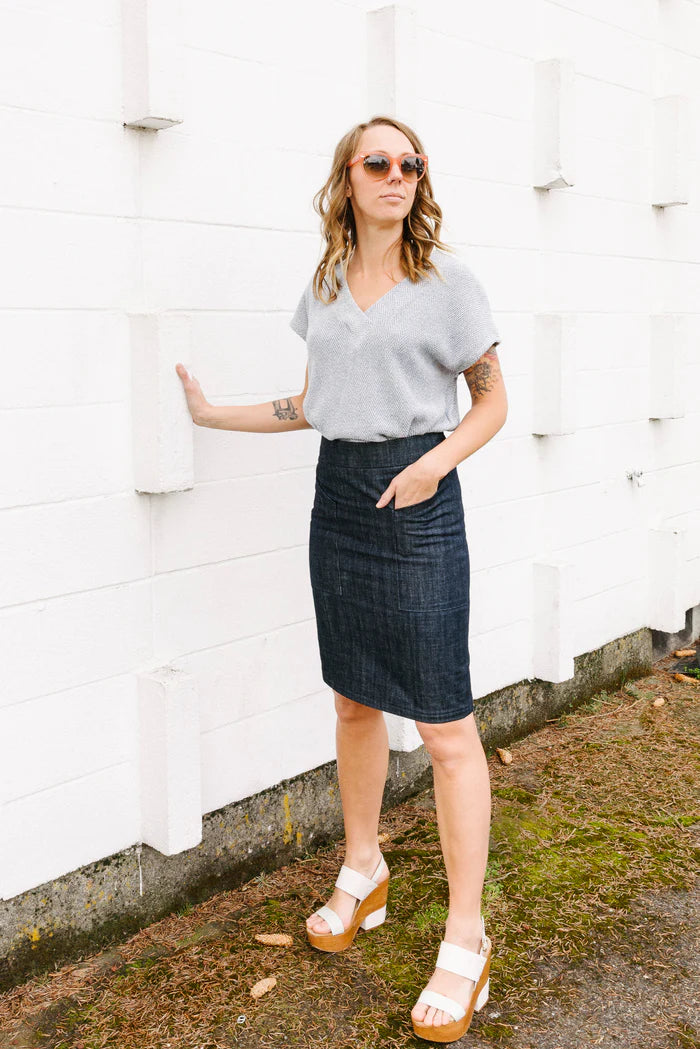Alberta Street Pencil Skirt satin skirt smooth
