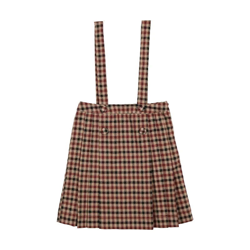 Analogie Tan Plaid Kilt Skirt vintage skirt charm