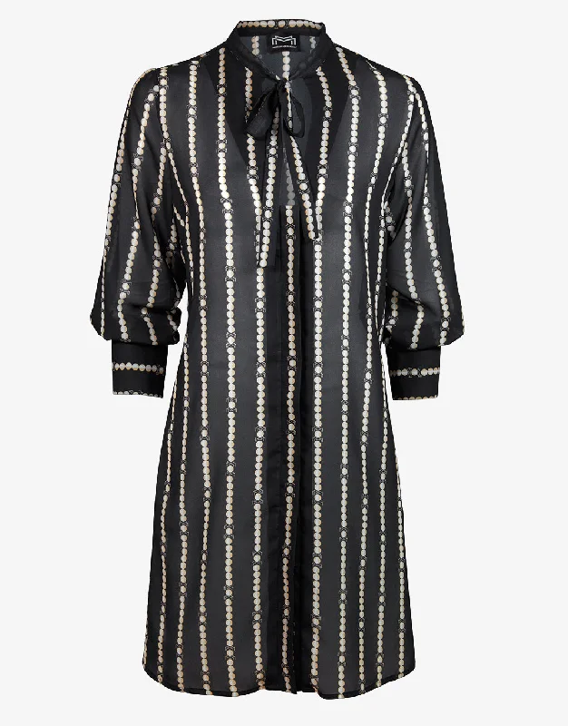 Catena Blouse - Black Champagne Everyday Stylish Blouse