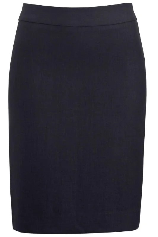 Synergy Washable Skirt - Navy silk skirt smooth