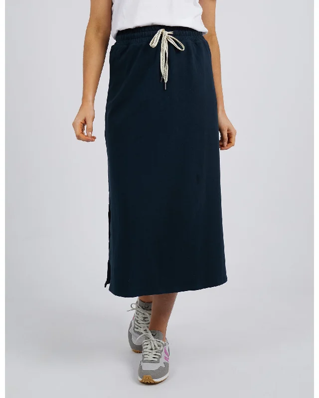Elm - Travel Skirt - Navy chiffon skirt airy