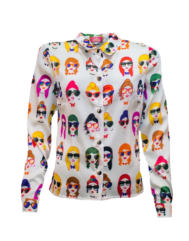 Faces Blouse Classic Minimalist Blouse