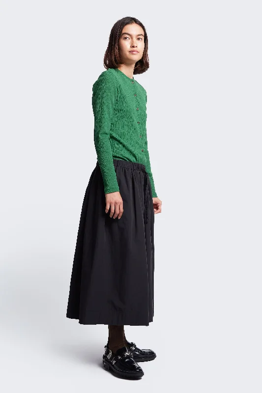 Interlude Skirt Black leather skirt sleek