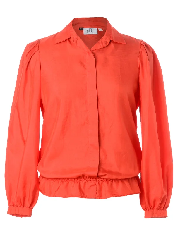 Label Nicole Ruffle Hem Blouse Casual Button Blouse