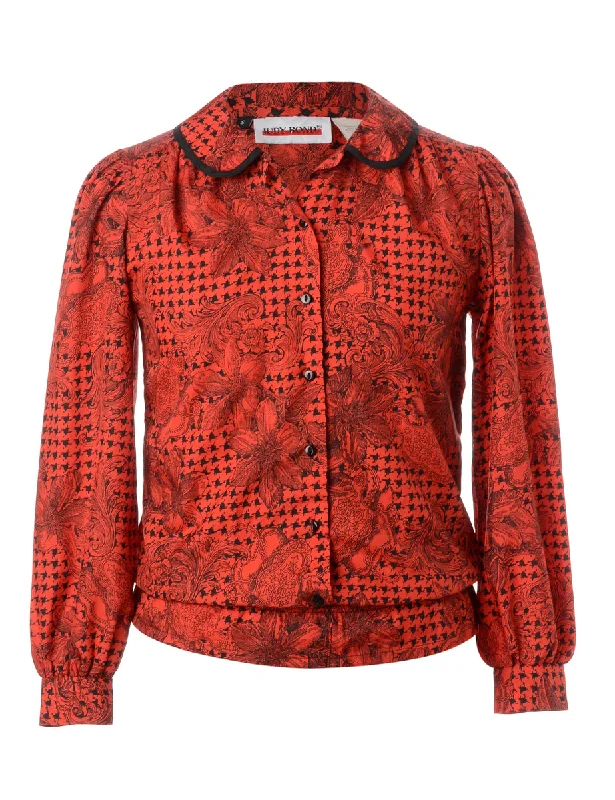 Label Nicole Ruffle Hem Blouse Lightweight Chiffon Blouse