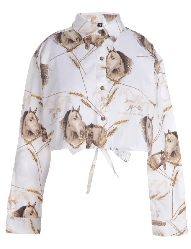 Label Nova Tie Back Blouse Wrap Front Blouse