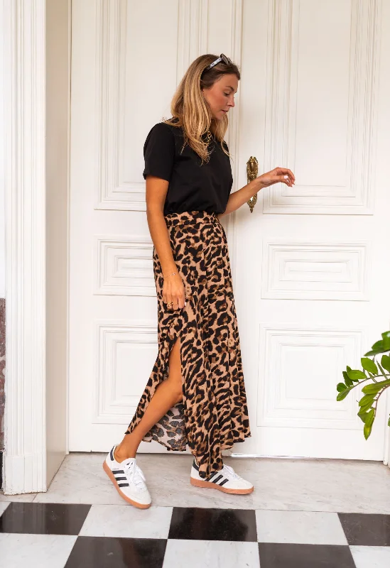 Leopard Valou Skirt corduroy skirt textured