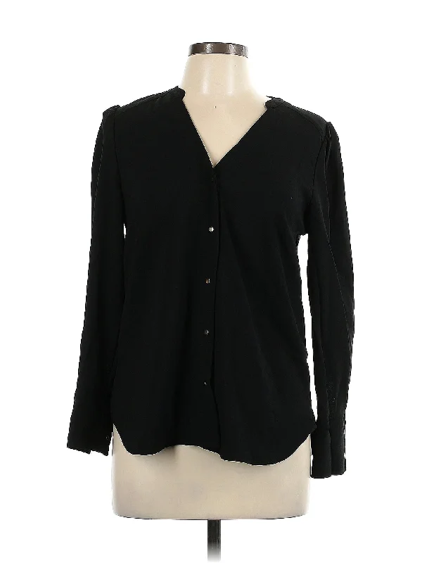 Long Sleeve Blouse Pleated Collar Blouse