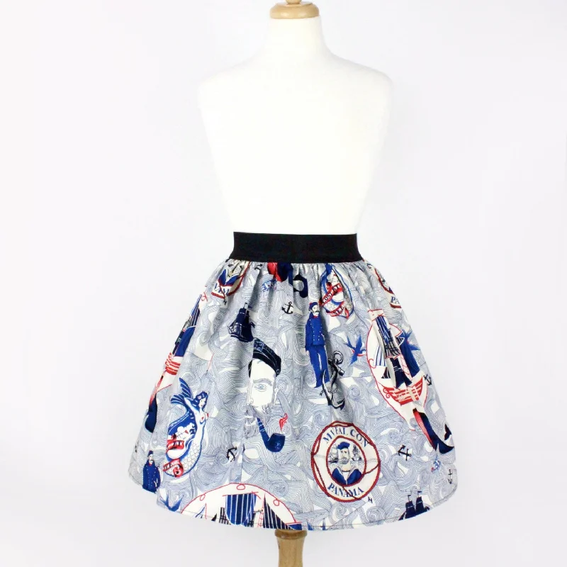 Sailor Jerry Rockabilly Nautical Pleated Skirt  #PS-J111 lace skirt intricate