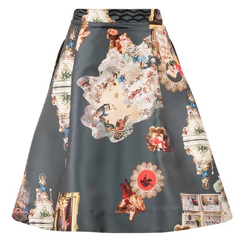 Sicily grey short skirt midi skirt versatile