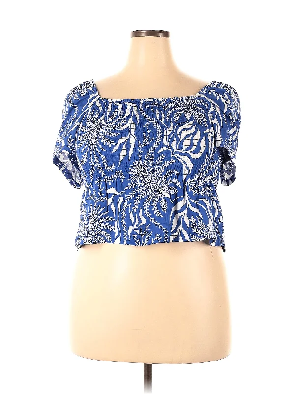 Short Sleeve Blouse Elegant Peplum Blouse