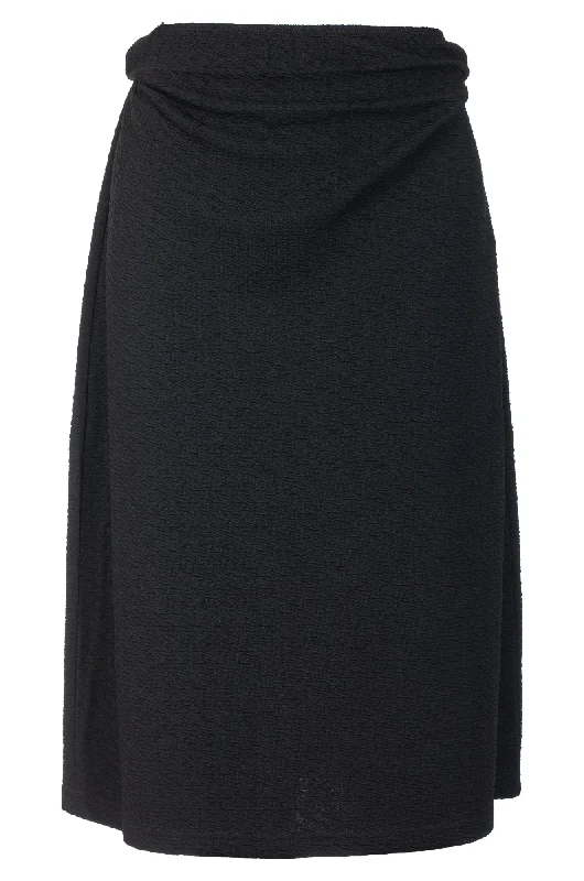 Textured pull on Skirt | Black | 7881ZZ tiered skirt playful