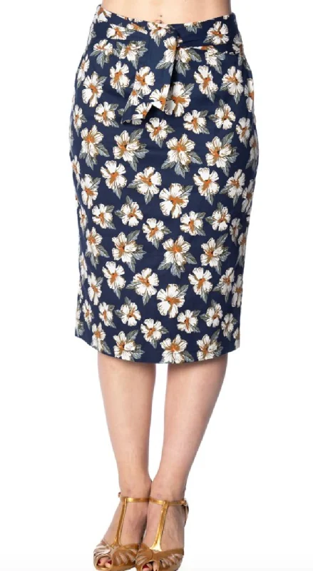 Skirt Hibiscus BND leather skirt bold