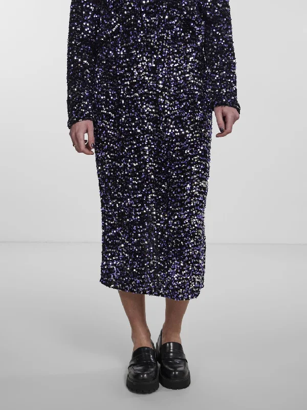 PCKAM Skirt - Black chiffon skirt delicate