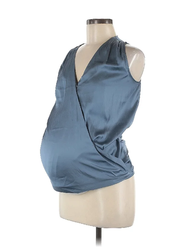 Sleeveless Blouse Drape Neck Blouse