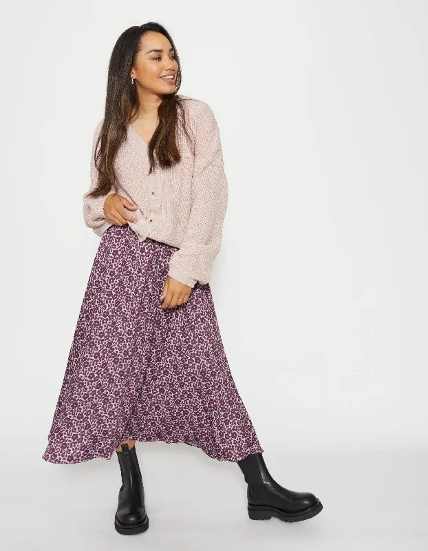 Stella + Gemma | Nikki Skirt | Lilac Poppy leather skirt modern