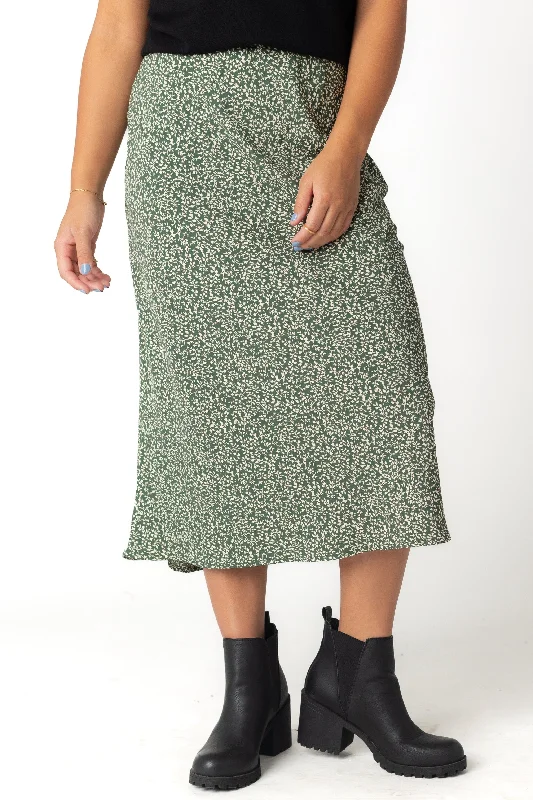 The June Skirt - Fall - Forest Green leather skirt bold