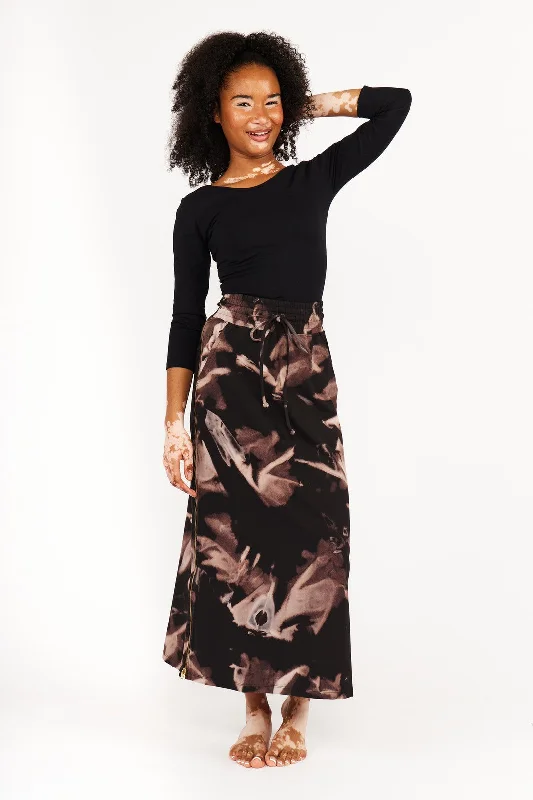 Trackie Midi Skirt Petite in Hujan Manis cashmere skirt soft