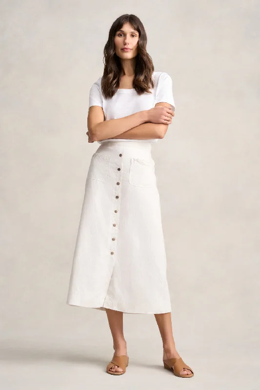 Linen Braid Detail Skirt corduroy skirt durable