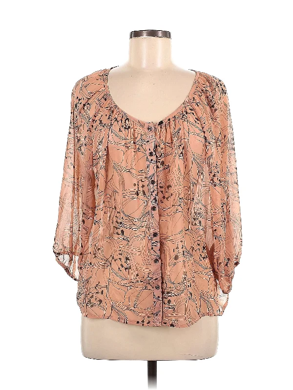 3/4 Sleeve Blouse Embroidered Cotton Blouse