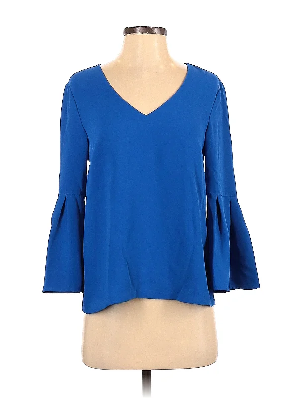 Long Sleeve Blouse Off-Shoulder Wrap Blouse