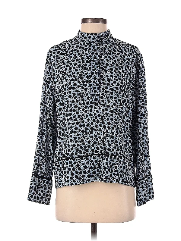 Long Sleeve Blouse Satin Bow Blouse