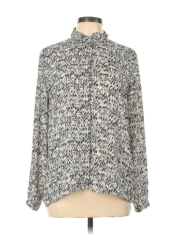 Long Sleeve Blouse Chic Square Blouse
