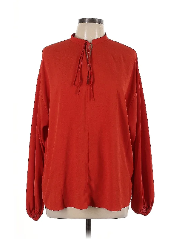 Long Sleeve Blouse Polished Work Blouse