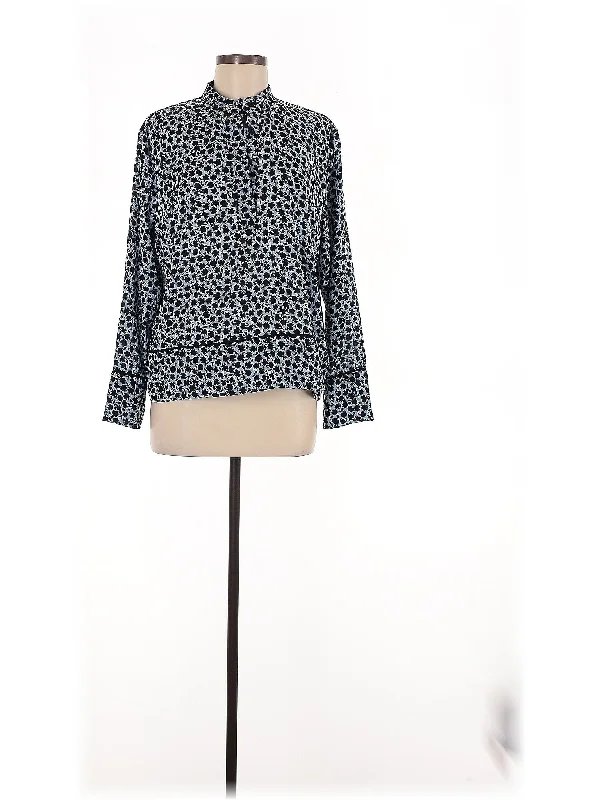 Long Sleeve Blouse Sheer Sleeve Blouse